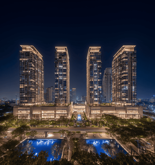 브랜드 가치와 미래 비전을 표현한 아파트 이미지 컷